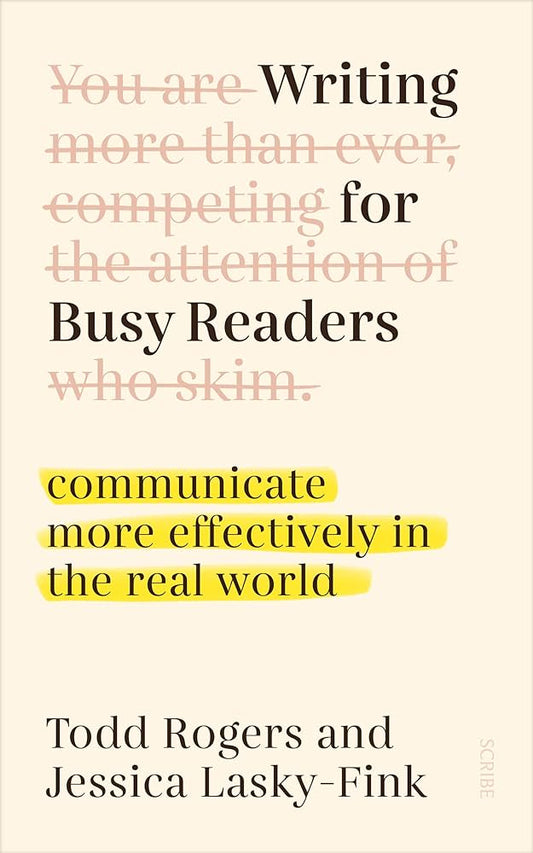 Writing for Busy Readers by Todd Rogers , Jessica Lasky-Fink  at BIBLIONEPAL Bookstore