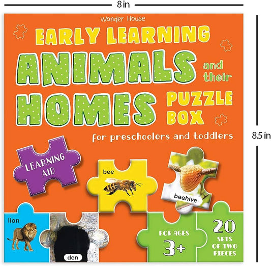 Early Learning Animals & Their Homes Puzzle Box For Preschoolers And Toddlers