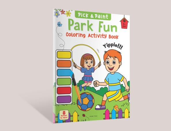 Pick and Paint Coloring Activity Book For Kids: Park fun – BIBLIONEPAL