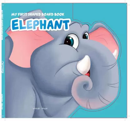 My First Shaped Board book - Elephant, Die-Cut Animals, Picture Book for Children - By Miss & Chief